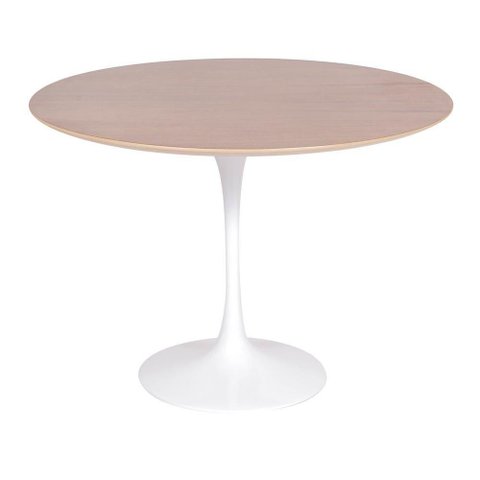 Mesa Saarinen Redonda Imbuia 150cm - Base Branca