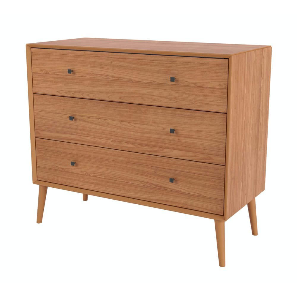Cômoda com 03 Gavetas 100% Mdf 110cm Tw50 Dalla Costa - Freijó - 2