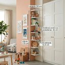 Ver imagem 4 de Torre Prateleira 170cm Branco Penteadeira em MDF Decoraçao Nicho Organizaçao