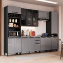 Ver imagem 1 de Cozinha Modulada Compacta Torre Quente Vidro 6 Peças Diamante Cinza/Chumbo/Titânio