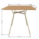 Ver imagem 2 de Mesa de Jantar Quadrada 90cm Barcelona Marrom/Nogueira
