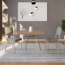 Ver imagem 4 de Mesa de Jantar Quadrada 90cm Barcelona Marrom/Nogueira