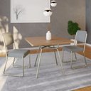Ver imagem 5 de Mesa de Jantar Quadrada 90cm Barcelona Marrom/Nogueira
