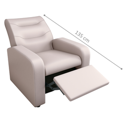 Poltrona Decorativa Reclinável Cecilia Corino Bege - 3