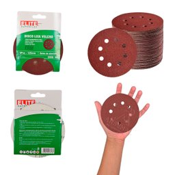 Kit 50 Discos de Lixa Velcro 125 X 22mm Grão 100 - 5