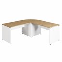 Ver imagem 2 de Mesa para Escritório em L Mesa L 190cm x 70cm Macadâmia com Branco F5 Office