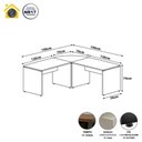Ver imagem 3 de Mesa para Escritório em L Mesa L 190cm x 70cm Macadâmia com Branco F5 Office