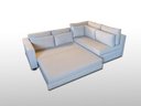 Ver imagem 2 de Sofá de Canto SFC_MM 07 que se Transforma em Sofá Cama de Casal Resistente e Confortável em Sarja