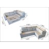 Sofá de Canto SFC_MM 07 que se Transforma em Sofá Cama de Casal Resistente e Confortável em Sarja - 4