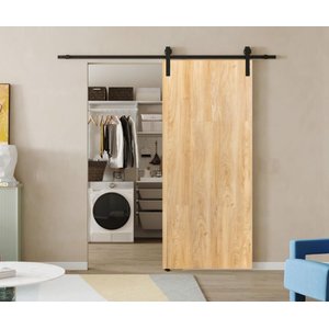 Porta de Correr 210x90 Kit Celeiro Preto