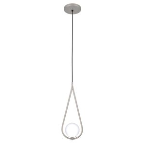 Luminária Teto Pendente Gota Globo Vidro Cozinha Mesa Prata
