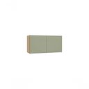 Ver imagem 1 de Armário Aéreo Domus 80cm 2 Portas MDF Porta de Bater Verde Luciane Móveis
