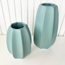 Ver imagem 3 de Dupla vaso centro de mesa grande médio alto relevo verde