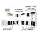 Ver imagem 5 de Armário de Cozinha Completa de Canto 504cm Branco/Preto Glamy Madesa 01