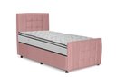Ver imagem 1 de Cama com Cabeceira Solteiro Estofada Uvaia 100cm Suede:rosa