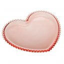 Ver imagem 1 de Prato de Mesa Cristal Coração Pearl 25 cm Rosa - Wolff