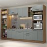 Armário de Cozinha Completa 330cm Rustic/Cinza Agata Madesa 02 - 2