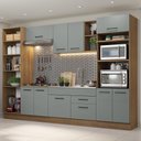 Ver imagem 1 de Armário de Cozinha Completa 330cm Rustic/Cinza Agata Madesa 02