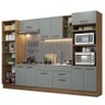 Armário de Cozinha Completa 330cm Rustic/Cinza Agata Madesa 02 - 3