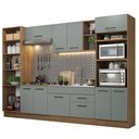 Ver imagem 3 de Armário de Cozinha Completa 330cm Rustic/Cinza Agata Madesa 02