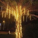 Ver imagem 6 de Cascata Solar 8 Tubos Bastao Snow Fall Kit 10 Uni Natal Chuva Natalina Enfeite Decoraçao Fim de Ano 