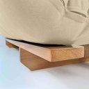 Ver imagem 7 de Sofá Cama Casal Futon Oriental com Madeira Nobre Natural - Bege Claro