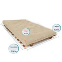 Ver imagem 5 de Sofá Cama Casal Futon Oriental com Madeira Nobre Natural - Bege Claro