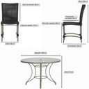 Ver imagem 4 de Mesa Ascoli 120 Cm com 6 Cadeiras Cannes de Alumínio Trama Preto