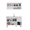 Ver imagem 2 de Kit de Cozinha Melissa com Pia e Cuba Ghelplus 120cm 6 Portas 2 Gavetas Branco Maderatto Móveis
