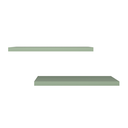 Ver imagem 3 de Kit 2 Prateleiras Retas Decorativas com Suporte Invisível Mdf 60x15 Plancasa:verde Jade
