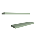 Ver imagem 2 de Kit 2 Prateleiras Retas Decorativas com Suporte Invisível Mdf 60x15 Plancasa:verde Jade