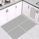 Ver imagem 1 de Jogo Tapetes Passadeira Cozinha 3 Pç Antiderrapante Egípcio - Cinza