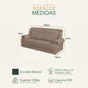 Ver imagem 3 de Sofá 2,00m 3 Lugares Suede Filadélfia Marrom Castor