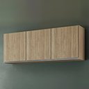 Ver imagem 1 de Armário de Cozinha Aéreo 150cm com 3 Portas Argélia Castanho - Lumil