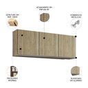Ver imagem 3 de Armário de Cozinha Aéreo 150cm com 3 Portas Argélia Castanho - Lumil