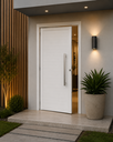 Ver imagem 5 de Porta de Giro Lambri Duplo Aluminio Branco 80x2,10 - Direita