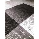Ver imagem 2 de Tapete Sala Redondo 150 Cm Geometrico Quadros Preto Cinza