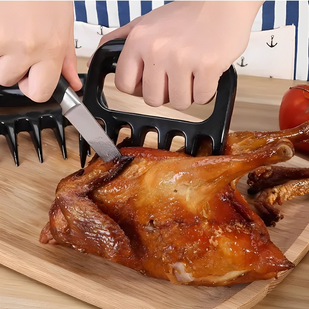 Garfo Desfiador Churrasco com Garra de Urso P/ Carne e Frango - 6