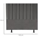 Ver imagem 2 de Cabeceira Estofada de Cama Casal King 195 Cm Laura Corino Cor:cinza
