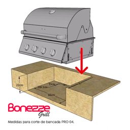 Churrasqueira à Gás Embutir Bonezze Pro 4 - Gás Natural - 6