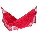 Ver imagem 1 de Rede de Dormi Casal Vermelho Ostra Algodão Reforçada Gigante