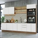 Ver imagem 1 de Armário de Cozinha Completa 310 Cm Rustic/branco Veludo Lux Madesa 04