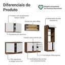 Ver imagem 4 de Armário de Cozinha Completa 310 Cm Rustic/branco Veludo Lux Madesa 04