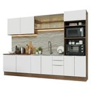 Ver imagem 2 de Armário de Cozinha Completa 310 Cm Rustic/branco Veludo Lux Madesa 04