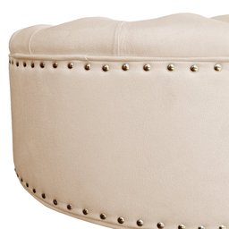 Puff Amora 60 cm Suede SLK Decor Amara Bege - 4