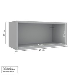 Cozinha Modulada 15 Peças 11 Aéreos 3 Balcões 1 Cristaleira Nara CabeCasa MadeiraMadeira - 9