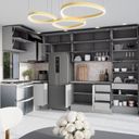 Ver imagem 6 de Cozinha Modulada 15 Peças 11 Aéreos 3 Balcões 1 Cristaleira Nara CabeCasa MadeiraOriginals Cinza
