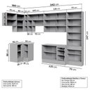 Ver imagem 5 de Cozinha Modulada 15 Peças 11 Aéreos 3 Balcões 1 Cristaleira Nara CabeCasa MadeiraOriginals Cinza
