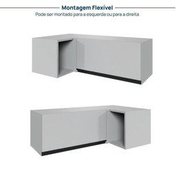 Cozinha Modulada 15 Peças 11 Aéreos 3 Balcões 1 Cristaleira Nara CabeCasa MadeiraMadeira - 14