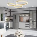 Ver imagem 1 de Cozinha Modulada 15 Peças 11 Aéreos 3 Balcões 1 Cristaleira Nara CabeCasa MadeiraOriginals Cinza